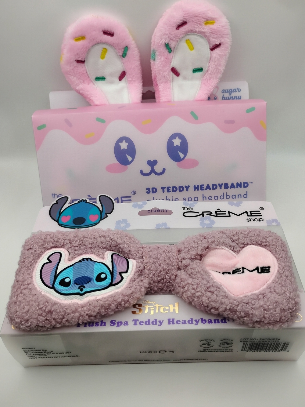 The Creme Shop Sugar Bunny & Stitch Spa Headbands BNIB